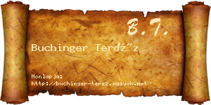 Buchinger Teréz névjegykártya